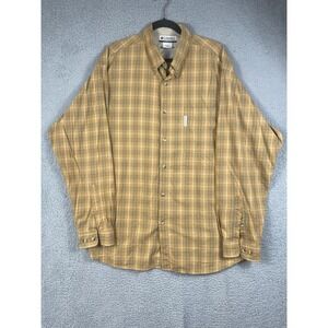 Columbia Men's Button Up Plaid Long Sleeve Shirt Size XXL